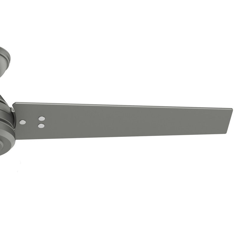 Protos 132cm Ceiling Fan, Mattee Silver/Black Willow, Matte Silver