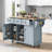 Kitchen Cart With Adjustable Storage & Drop, 5 Wheels, Island 3 Drawers For Functional Living Space-357771957