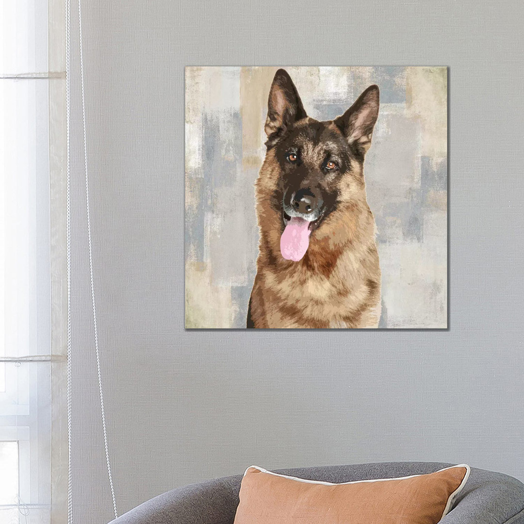 German Shepherd by Keri Rodgers - Wrapped Canvas Print