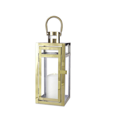 Metal Candle Lantern 12'' High Decorative Outdoor Lantern