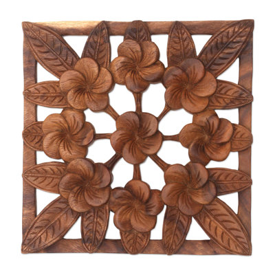 Décoration murale interconnectée en bois Jepun