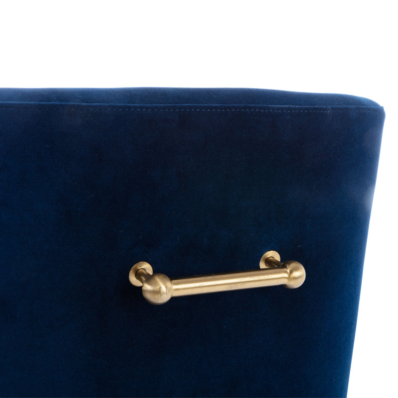 Chaise d'appoint en velours Magallanes, Marine