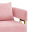Ensemble de 2 fauteuils club jiya, velours rose rembourré en éponge, pieds dorés-133076249