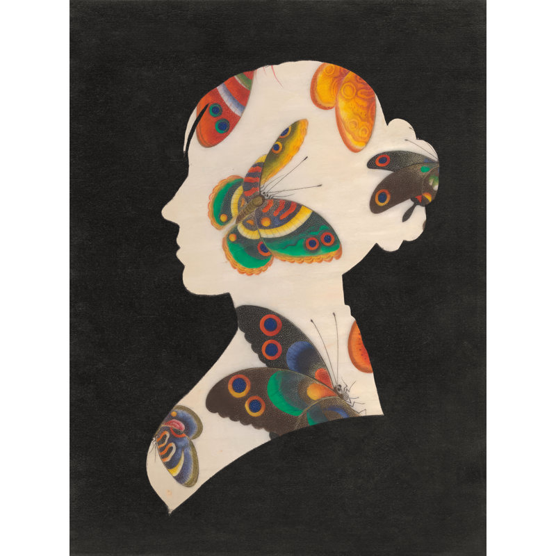 «Butterfly Silhouette II» par Wild Apple, Non, H 16 po x l 12 po x P 1,25 po, Toile tendue