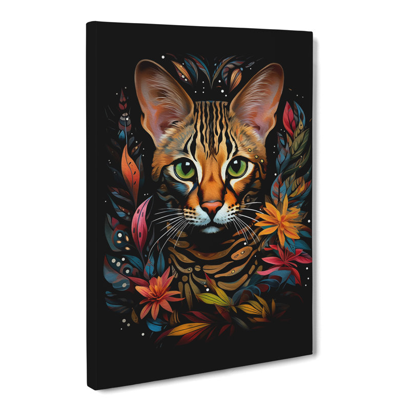 Bengal Cat Informel - Wrapped Canvas, 50cm H x 35cm W x 3cm D