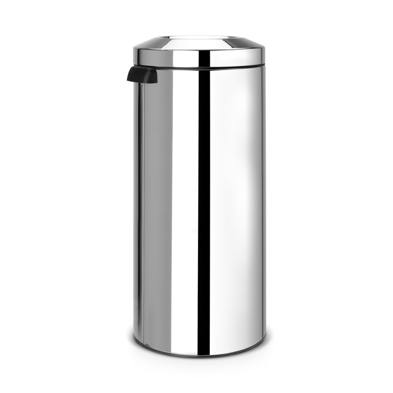 Poubelle à protection contre les flammes avec seau en métal, 8 gallons (30 litres), Acier brillant