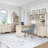 Ozro L-Shape Credenza Desk with Hutch-373897585