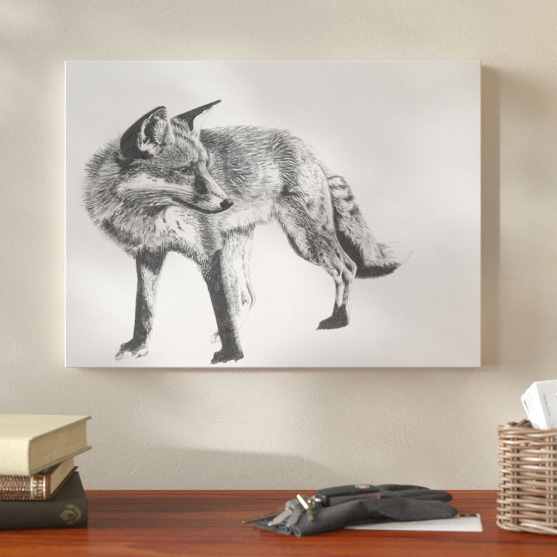 « faune sauvage : fox », reproduction d’impression sur toile tendue, H 24 po x l 32 po x P 2 po