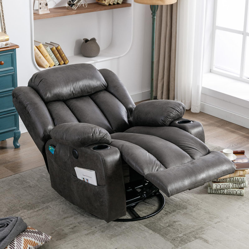 Ruhe Upholstered Recliner, Gray
