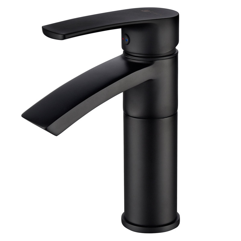 Robinet pour salle de bain à un trou Ariana, Noir mat