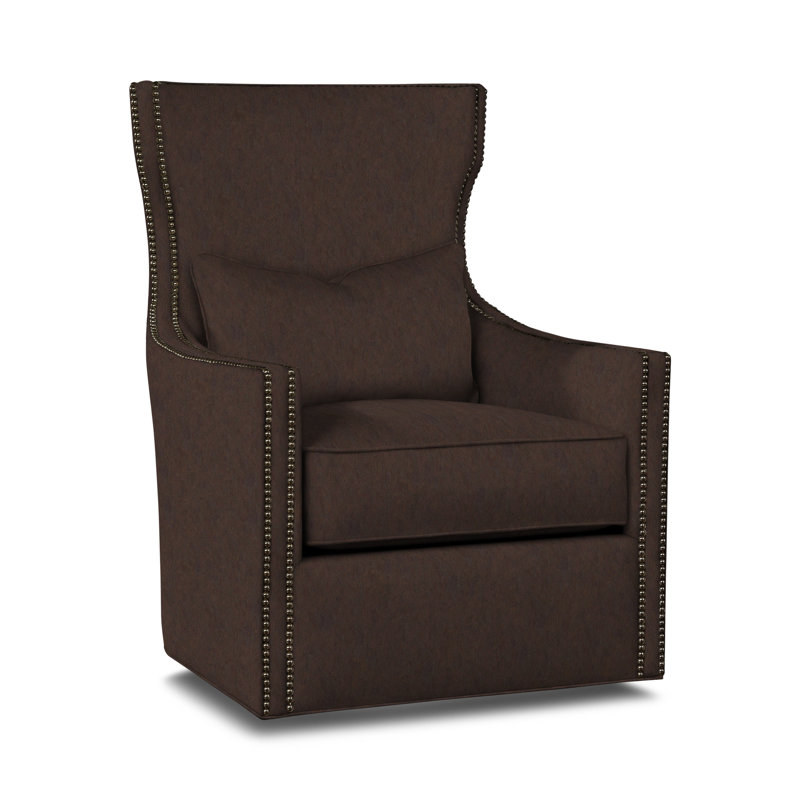 Swivel Wingback Chair, Applause Choco Suisse