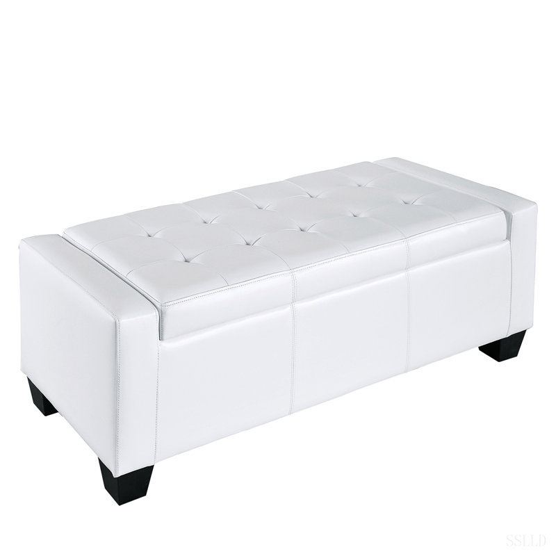 Rangement rectangulaire en similicuir capitonné