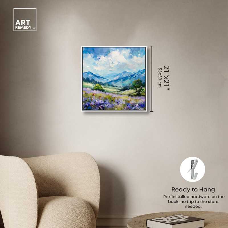 «Field of Dreams» par Coastal Art, Cadre blanc, H 31 po x l 31 po