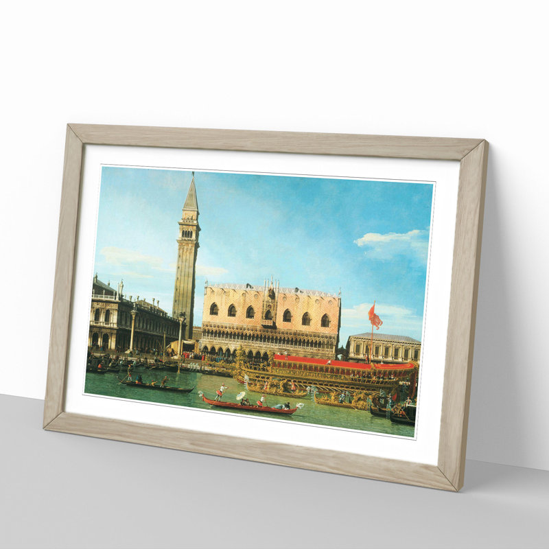 Ascension Day Vol.1 by Giovanni Canaletto - Picture Frame Painting, 27cm H x 36cm W x 2cm D, Oak Framed