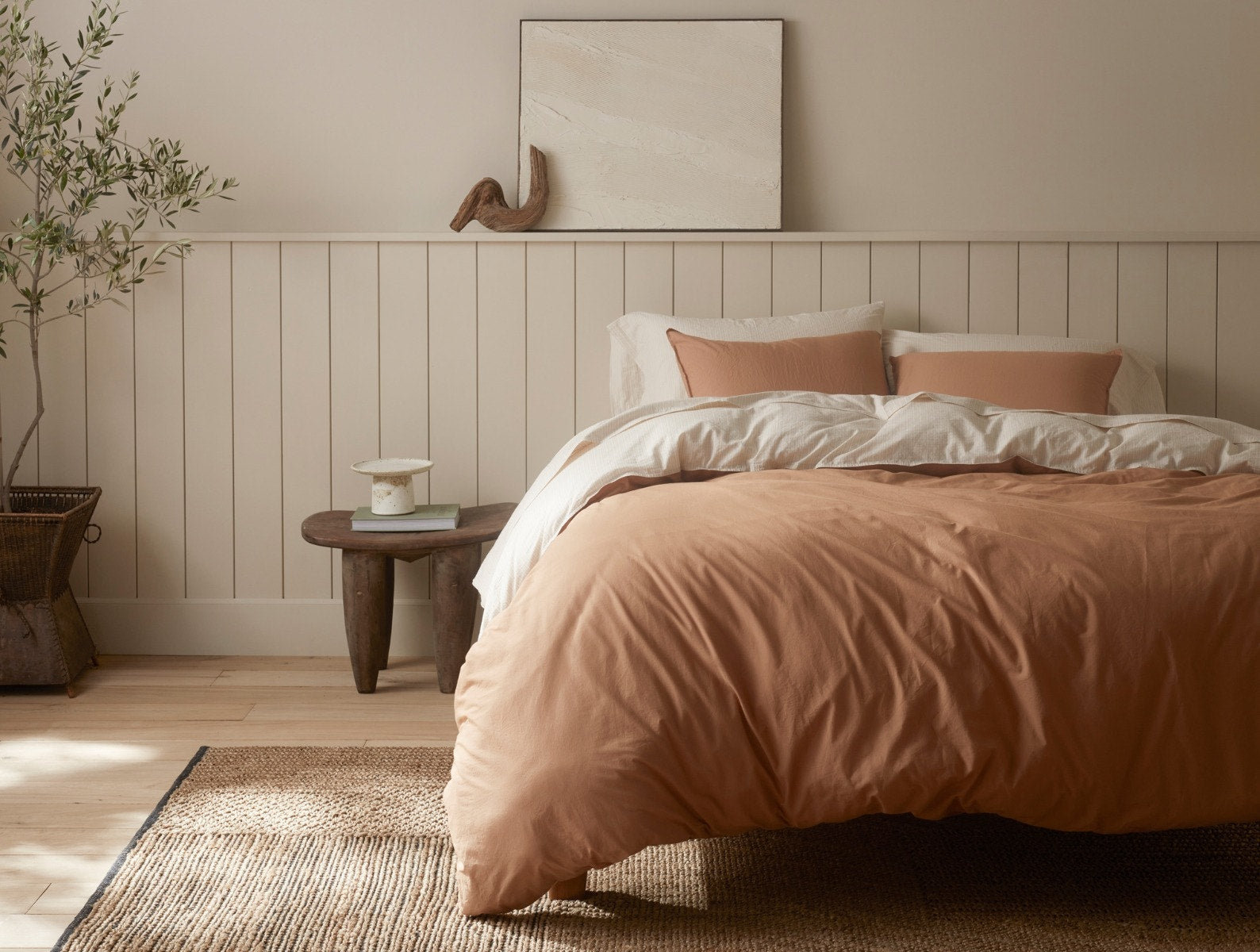Organic Cotton Duvet Cover Set, Full/Queen Duvet Cover, Ginger