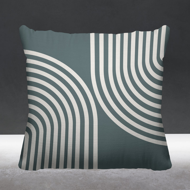 Coussin décoratif intérieur / extérieur Kumba, L 17 po x H 17 po, Gris