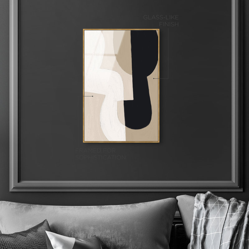Minimalist Modernism II Print by Oliver Gal, 37"H x 55"W, Gold Floater Frame