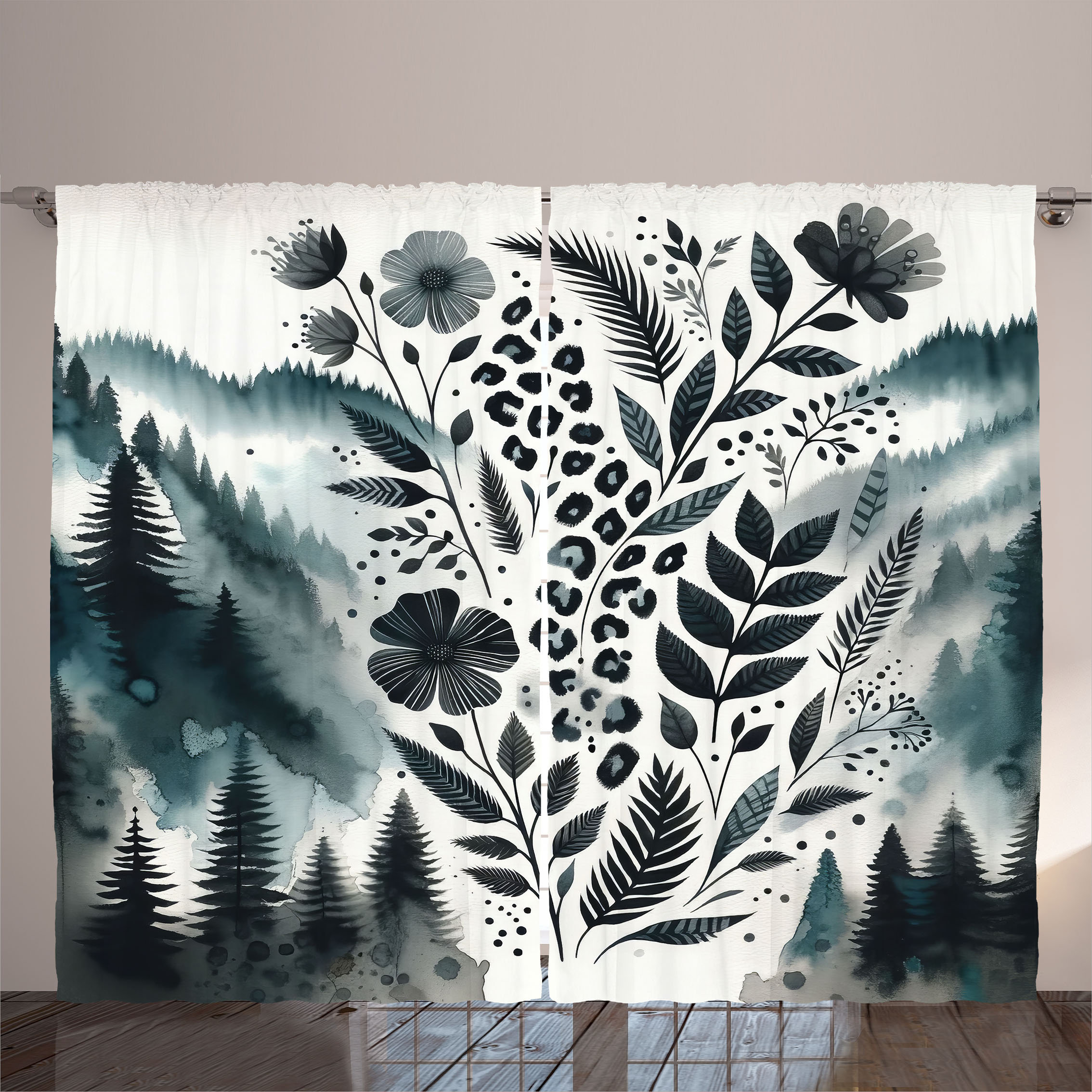 Alpine Stream Run Quilted Curtains NCU0NXD1351