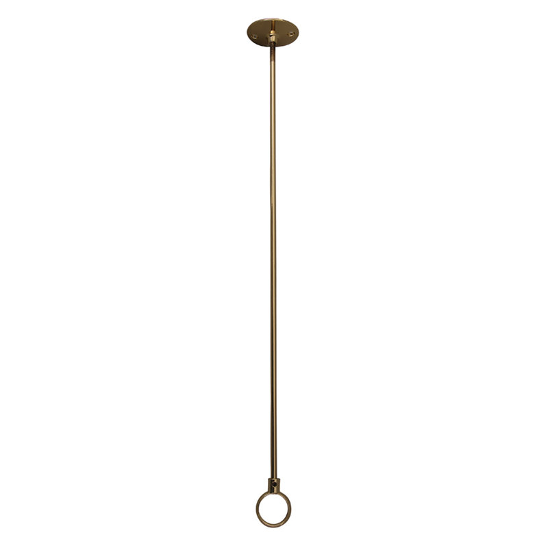 Accessoire de plafond droit fixe 2 po, Laiton poli