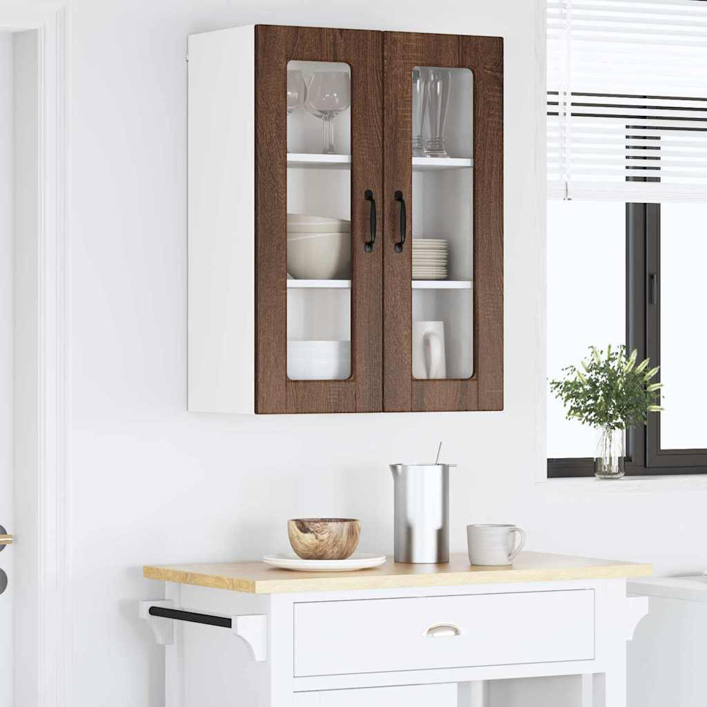 Vidaxl Kitchen Wall Cabinet Brown Oak 60 X 31 X 80 Cm Engineered Wood