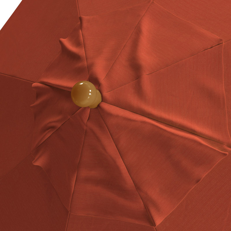 Parasol en bois de teck 11 pi, Orange