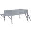 Lit mezzanine en bois avec bureau et DEL, gris-1509054663