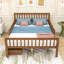 Lit plateforme en bois avec deux tiroirs de rangement-39015796