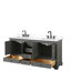 Ensemble de meuble-lavabo double autoportant 72 po avec plateau en quartz Deborah-1197896048-1197895951-1197895950