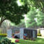 Remise de rangement extérieure en métal, verrouillable, garage en acier résistant aux intempéries avec ventilation, grande capacité pour les véhicules, conception renforcée avec portes doubles