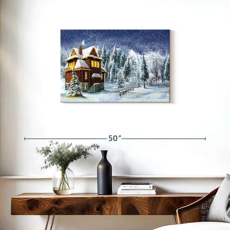 Chalet de Noël, H 20 po x l 30 po