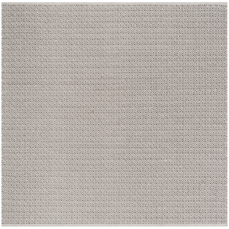 Bester Hand Woven Cotton Geometric Rug, Square 6'