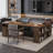 Light-walnut L-Shaped Solid Wood desks-107520323-107520324