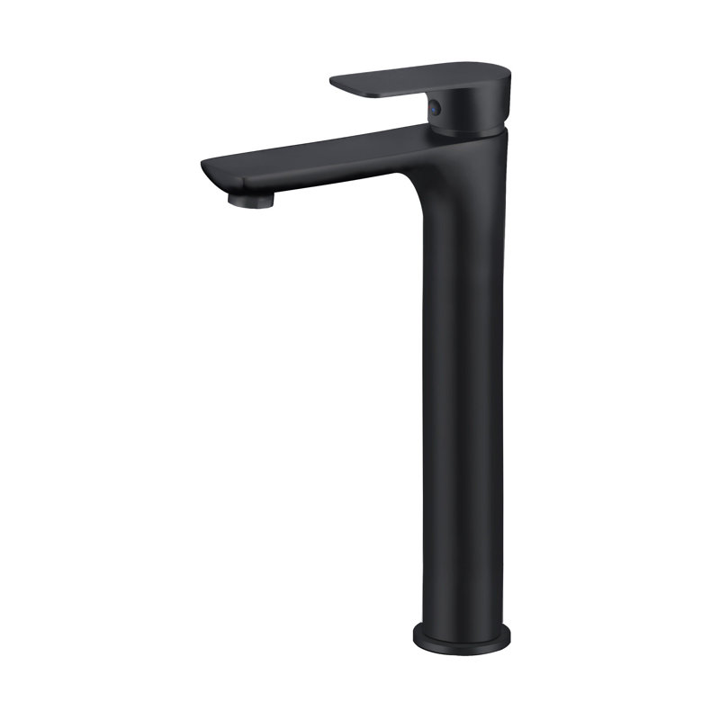 DAX Single Handle Brass Bathroom Vessel Faucet, Black