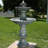 Alvis Nouveau Traditional Dark Green Polyresin 2-Tiered Outdoor Water Fountain
