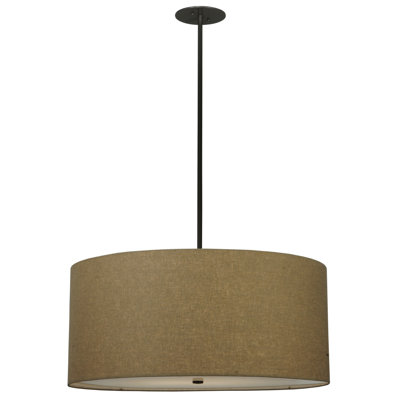 Lustree tambour 6 lumières unique Cilindro Textrene