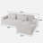 111" Modular Sectional Sofa With L-Shaped Chaise, No Assembly Required-2058524983