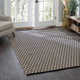 Dainty Diamond Black/Ivory Handwoven Cotton Rug