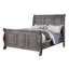 Grey Sleigh Design Headboard FB 1pc Eastern King Size Panel Bed Beautiful Wooden Bedroom Furniture Antique Grey Oak Finish