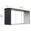 vidaXL Garden Log Storage Shed Galvanised Steel Outdoor Sheds Multi Colours-125114472