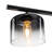 3 - Light Gradient Smoky Bell Shade Kitchen Island Linear Pendant