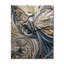 Horloge murale Fractal Whirl in Retro Gold and White III - Fractals-99634553