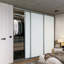 Portes coulissantes à panneau en verre laiteux - Structure en aluminium avec technologie Silent Glide-86309580-86309579-126699342