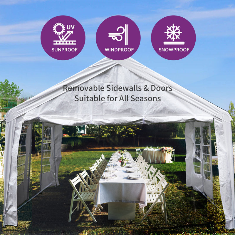 Steel Canopy Party Tent Heavy Duty Wedding Tent, 20 (ft) x 30 (ft)