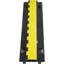 Rampe de protection de câble L 36,1 po x l 9,8 po x H 1,7 po avec 2 canaux, matériau TPU / TPR, rampe de protection de tuyau 1 pièce, noir / jaune, capacité de charge de 22 000 lb