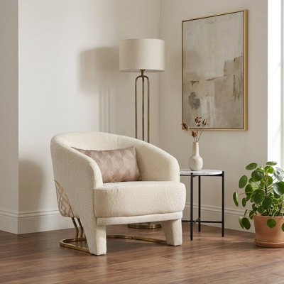 Xente Modern Textured Fabric Armchair