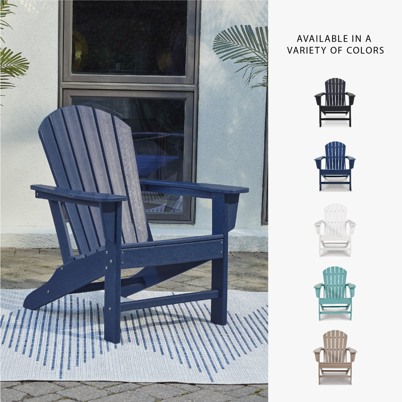 Chaise Adirondack pliante Emory, Bleu