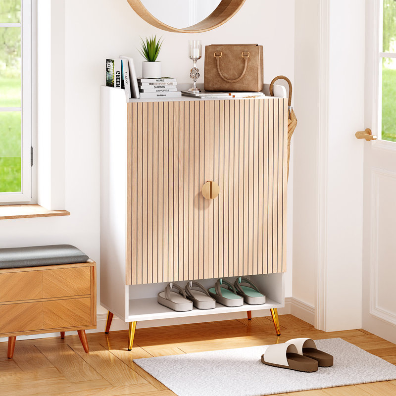 Shoe Storage Cabinet, Natural