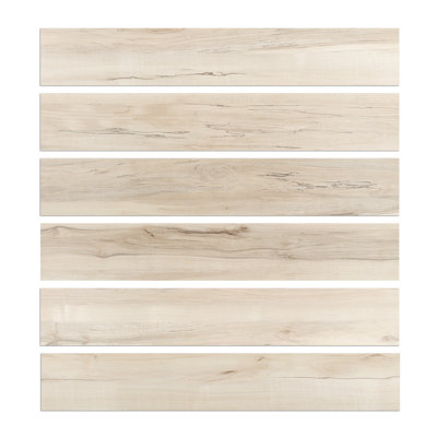 Revêtement de sol en vinyle autocollant de 12 mil, 6 po x 36 po (27 pi²)