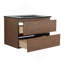 Meuble-lavabo mural 30 po avec lavabo en céramique noire, 2 tiroirs à fermeture en douceur, ensemble KD-531896591-531896590