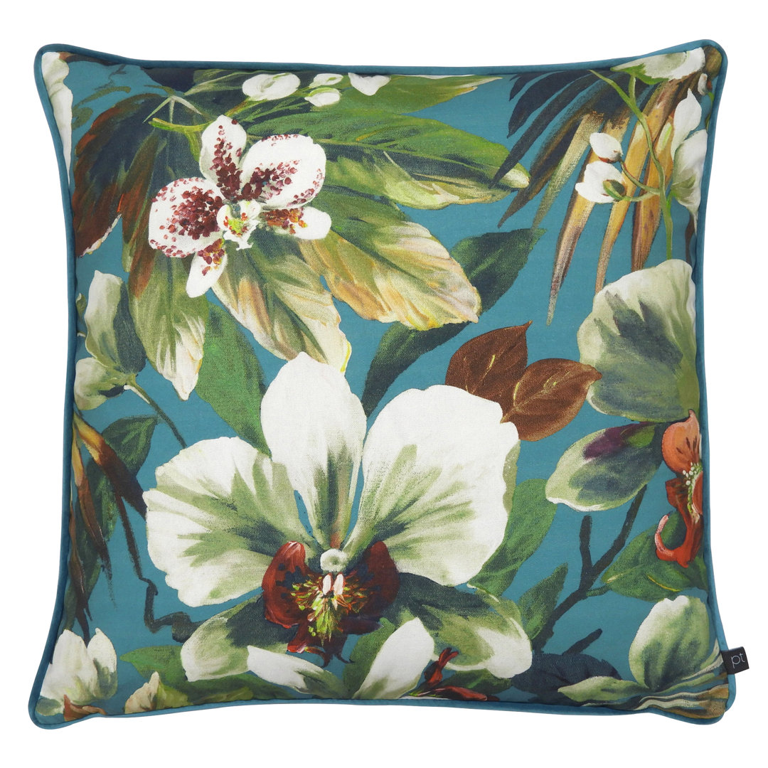 Cladine Prestigious Textiles Moorea, Papaya Cotton Cushion with Filling